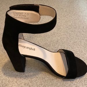 JEFFREY CAMPBELL Black Suede Sandal